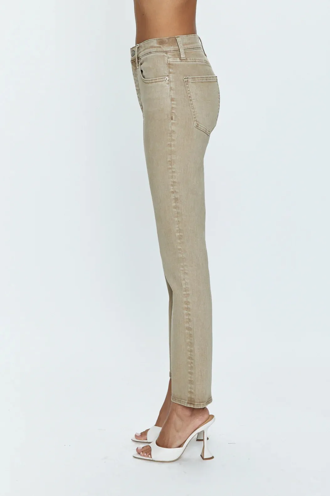 Pistola Lennon High Rise Crop Boot in Mink Snow