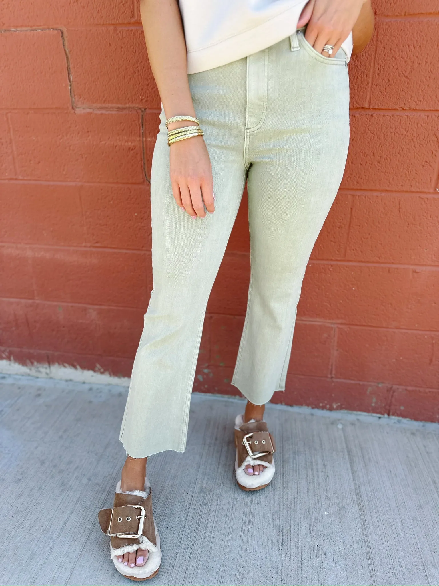 Pistola | Lennon High Rise Crop Boot - Sage Snow- FINAL SALE