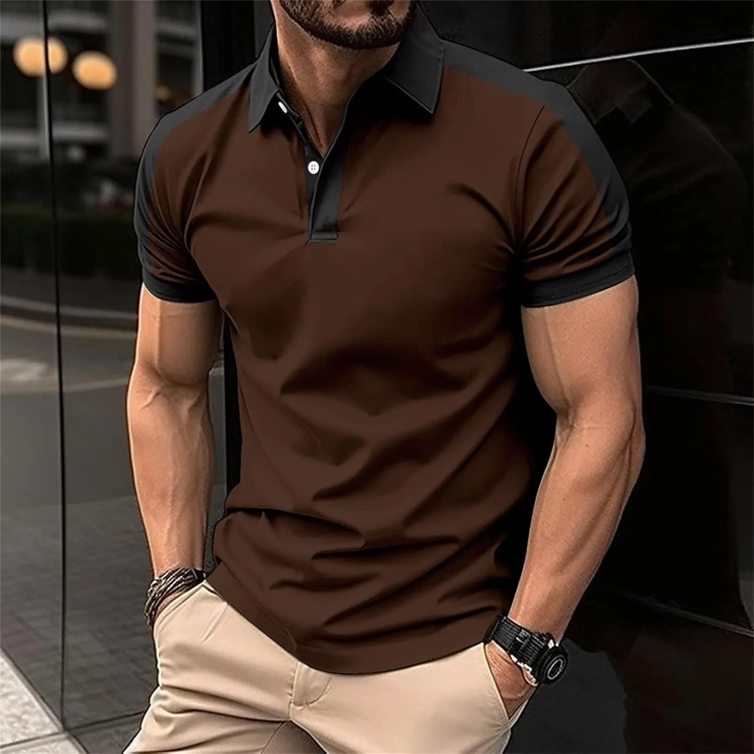 Polo Shirts Day American Flag Shirts Short Sleeve Performance Patriotic Shirt Funny Shirt Mens Golf Shirts Big and