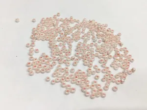 Premium Pink-Inside Cream Lustre Round Rocaille Glass Seed Beads 11/0 (Wholesale)