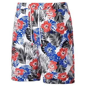 Relaxed Fit Floral Casual Shorts White