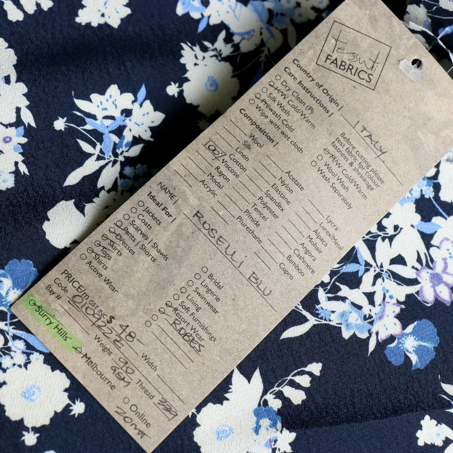 Roselli Blu Viscose Crepe