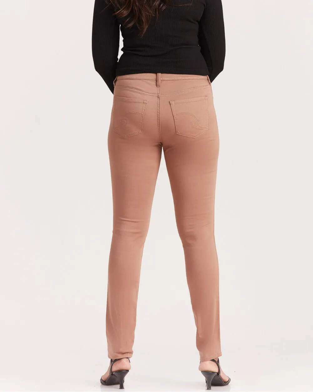 Skinny Fit Skinny Five-Pocket Pants - Tan Brown