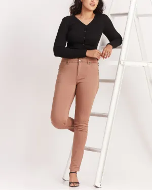 Skinny Fit Skinny Five-Pocket Pants - Tan Brown