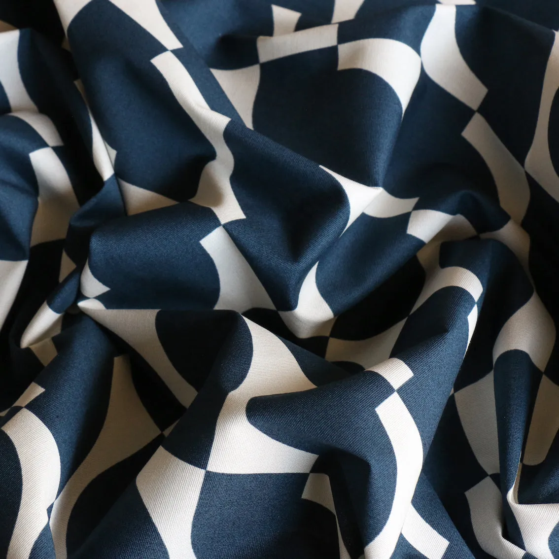 Tagliato Blu Stretch Poplin