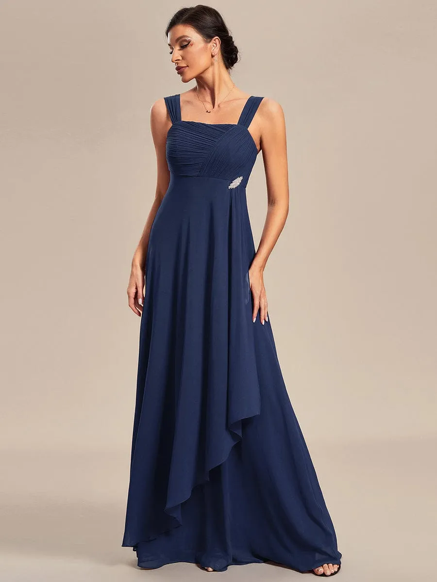 Two-Piece Square Neck Mother of the Bride Dress with Chiffon Top(Final Sale)