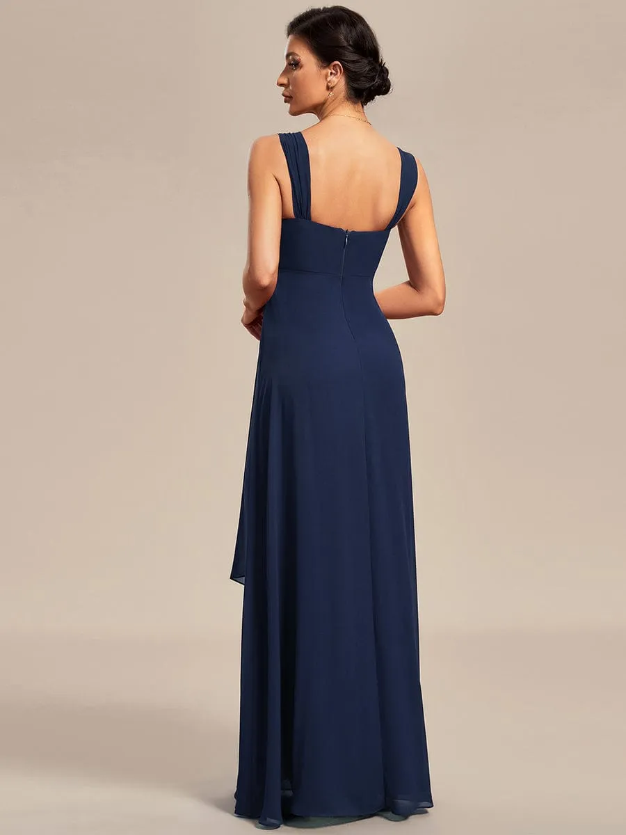 Two-Piece Square Neck Mother of the Bride Dress with Chiffon Top(Final Sale)