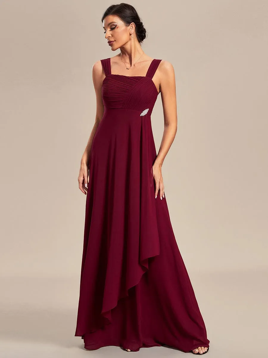 Two-Piece Square Neck Mother of the Bride Dress with Chiffon Top(Final Sale)