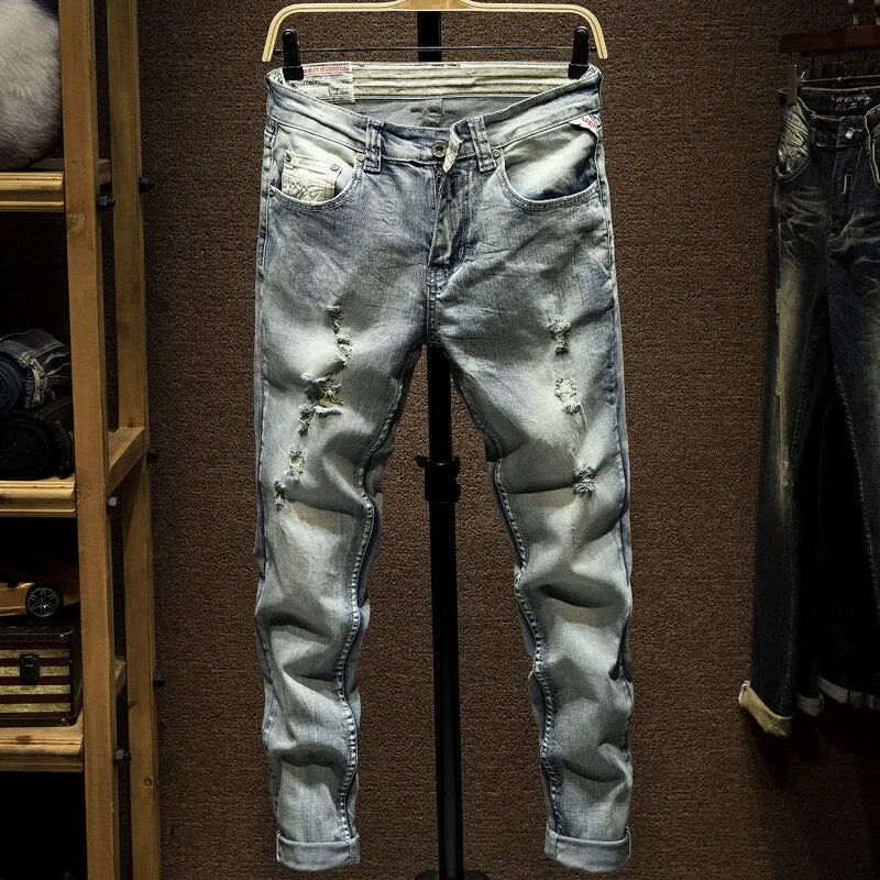West Louis Ripped Distressed Streetwear Jeans