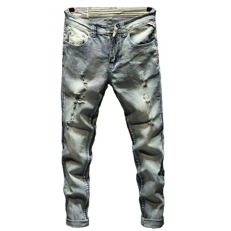 West Louis Ripped Distressed Streetwear Jeans