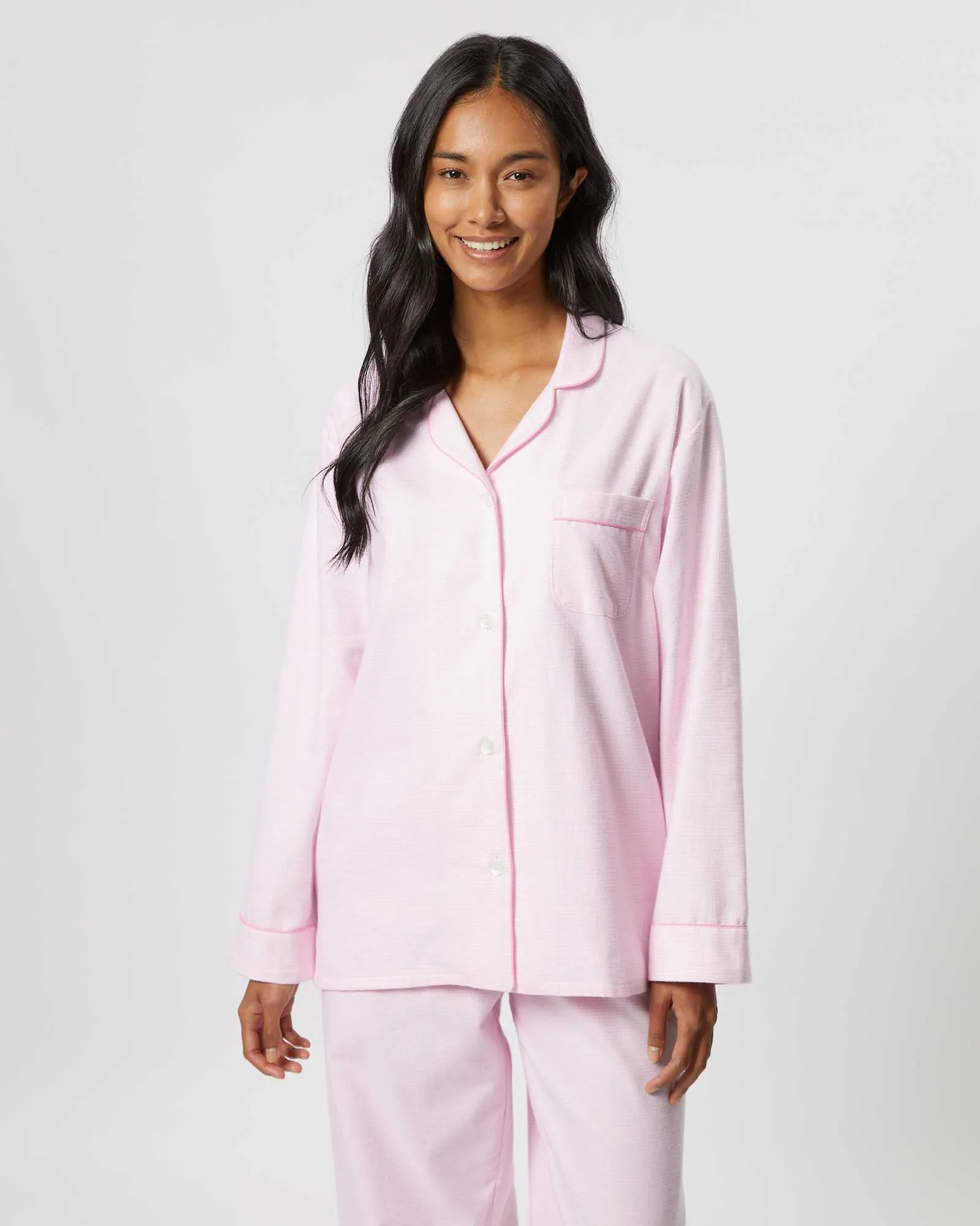 Women's Brushed Cotton Pajamas - Willet Pink